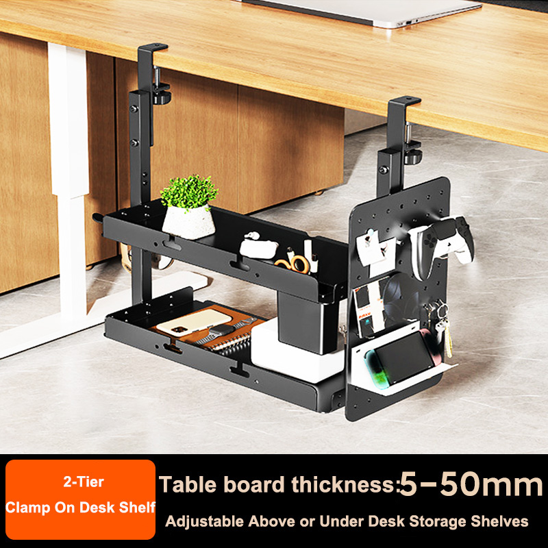 Gaming Accessories For Your Desk - Klembevestigbare 14 inch boven- en onderbouw