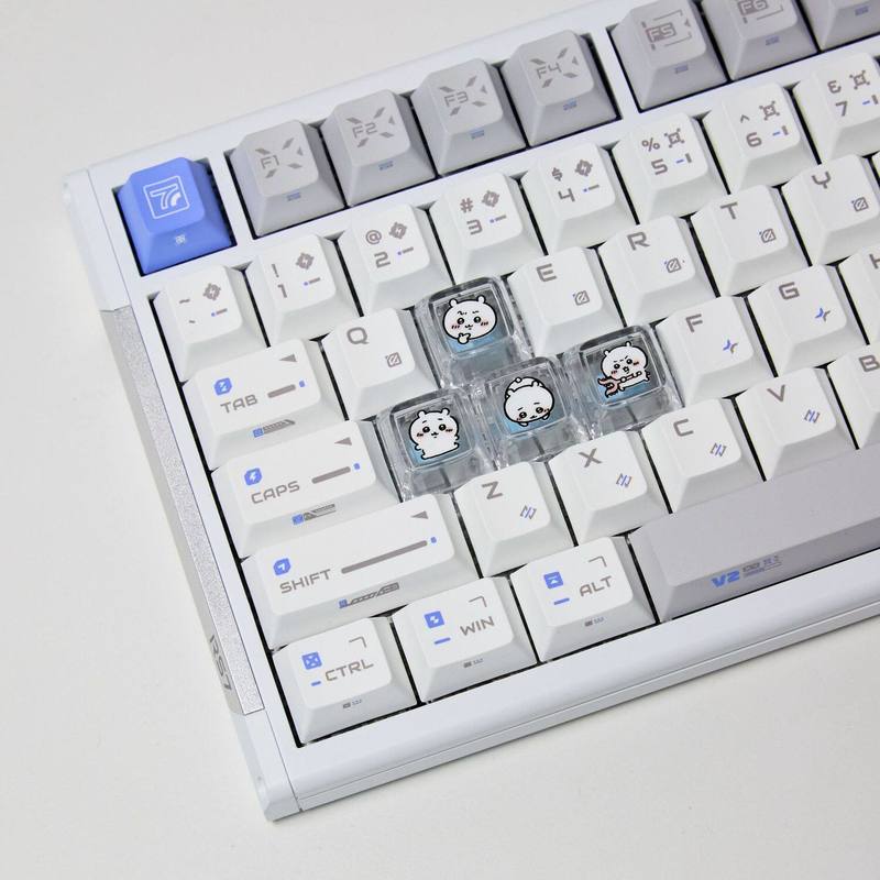 Gaming Accessories Room - Chiikawa 4 stuks handgemaakte transparante pc-keycaps