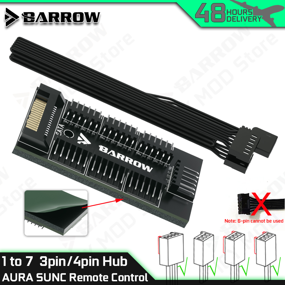 Rgb Hub Sync - Barrow 7-poorts ventilatorcontrollers Hub Volledige functie