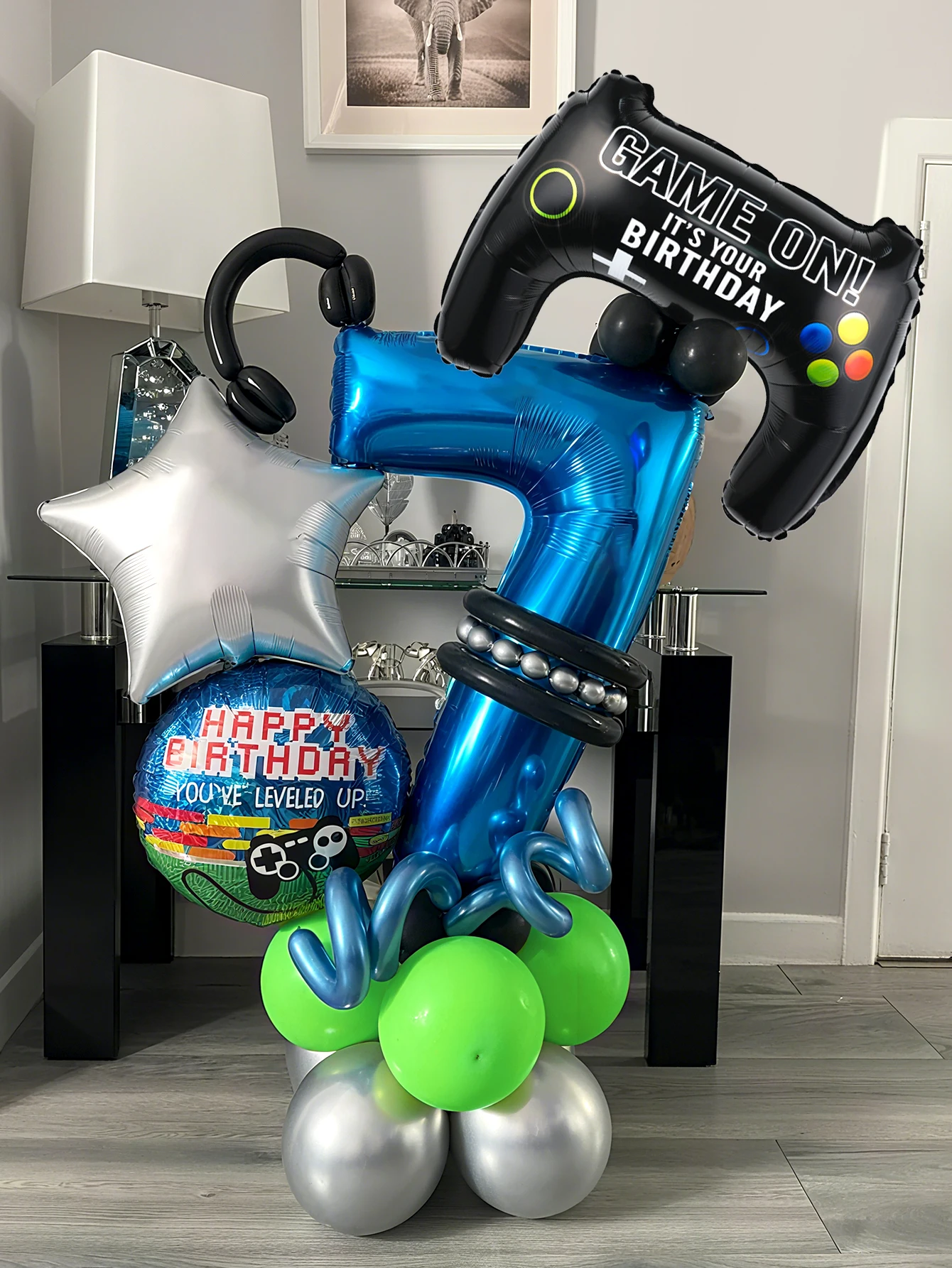 Gaming Accessories Room - 32-delige game-thema verjaardagsnummer ballonset, gamer ballonnen