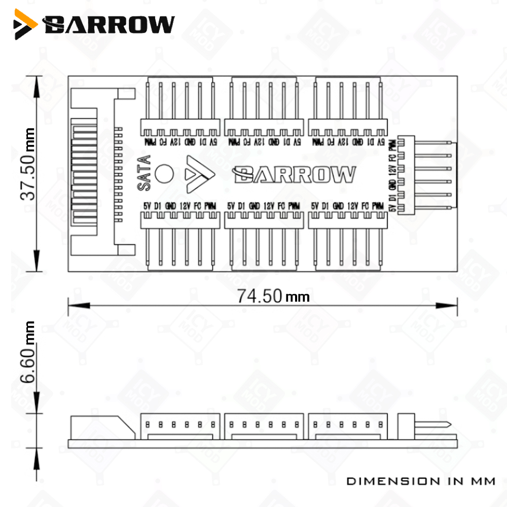 Barrow 7-poorts ventilatorcont - Rgb Hub Sync recensie en prijs