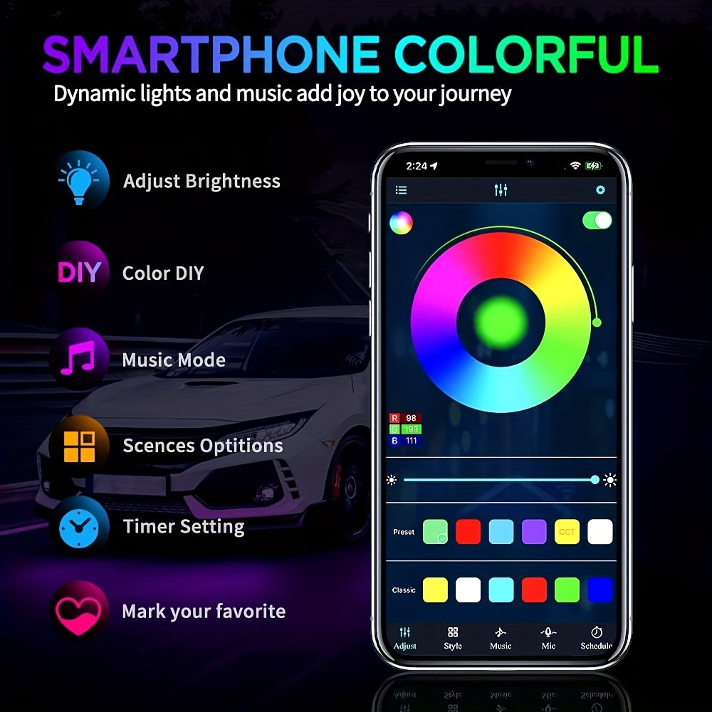 RGB Flexibele Auto Onderglow L - Rgb Hub Sync recensie en prijs